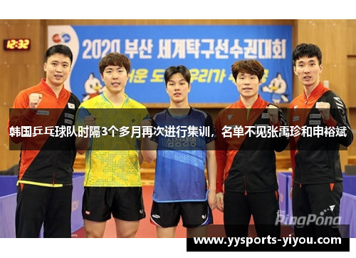 韩国乒乓球队时隔3个多月再次进行集训，名单不见张禹珍和申裕斌